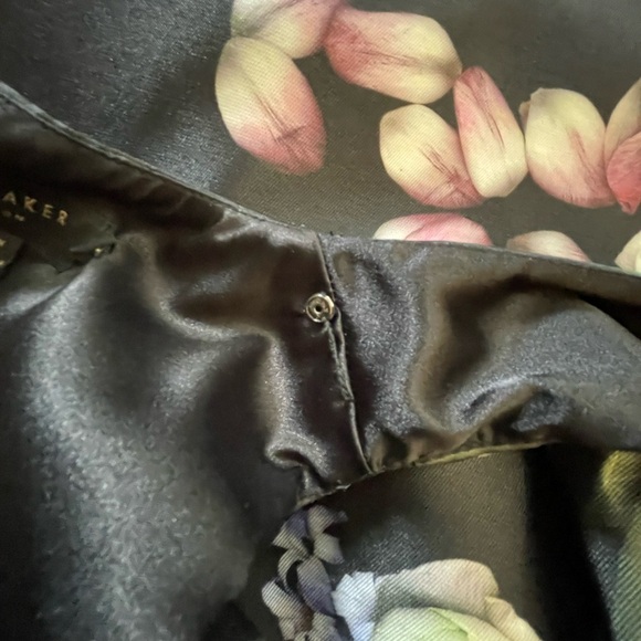 Ted Baker Rosa Kensington Black Floral Sleeveless Flare Midi Dress US Size 12 - Picture 10 of 16